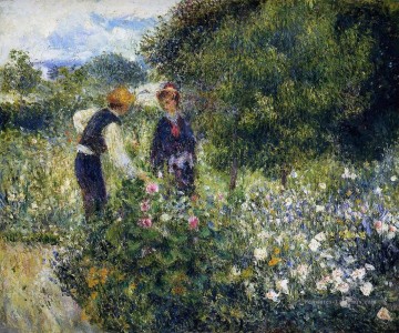  noir tableau - enoir cueillir des fleurs Pierre Auguste Renoir